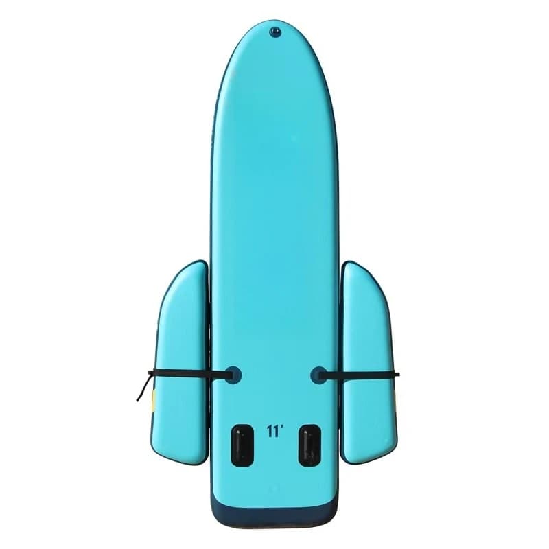 Pesca con due piattaforme galleggianti Kayak gonfiabile pieghevole con accessori per giochi d'acqua