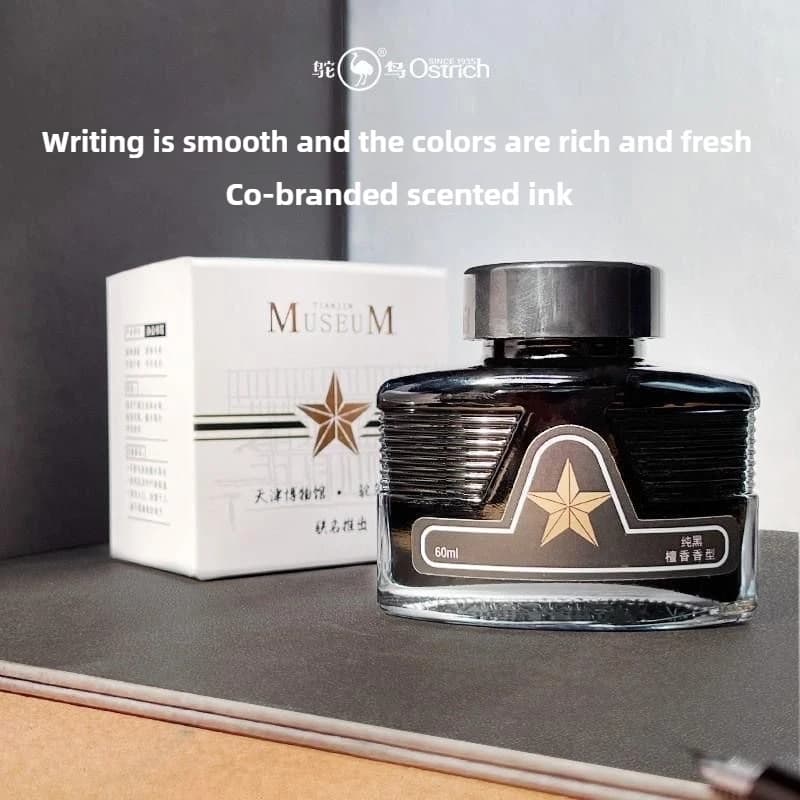 Ostrich 60/48ml Scented Fountain Pen Ink Calligraphy Dip Pen Ink Cartridge Scented Non-carbon Office School Supplies Stationery