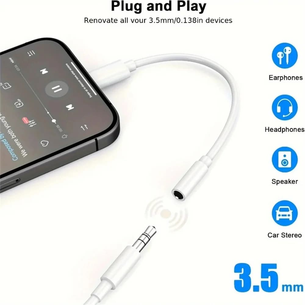 Aux cable adapter from type C to 3.5 mm Type C Jack Adapter Converter for headphone Converter OTG Adapter for iPhone Samsung Xiaomi