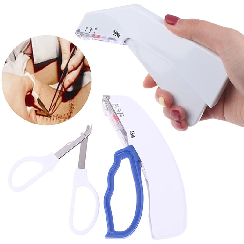 2/1PCS 35W Usa E Getta Pelle Medica Cucitrice Chirurgia Sterili Cuciture Della Pelle Estrattore di Chiodi Sutura Cucitrice Ago di Rimozione
