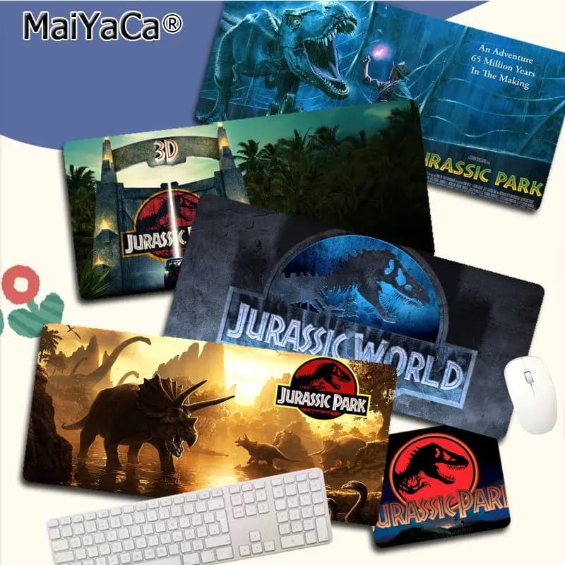 Jurassic Park Movie Mousepad nuovo Mouse in gomma durevole dimensioni del tappetino per Mouse da tavolo per tappetino per tastiera da gioco per giocatore