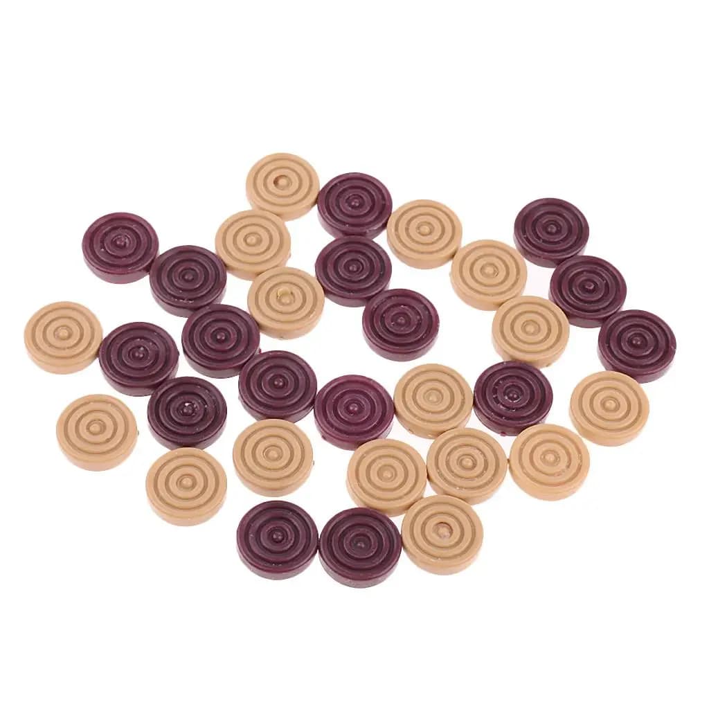Pezzi per Dama, Backgammon e Scacchi, 32 Pezzi Multicolore in Plastica, Accessorio da Viaggio per Giochi da Tavolo per Bambini