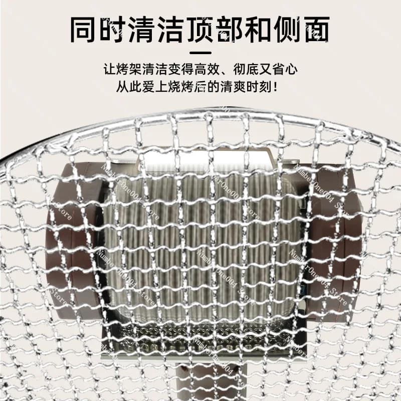 Stainless Steel 304 Roller BBQ Brush with LED Light Brushless Clear Food Grade Clean LED Lighting