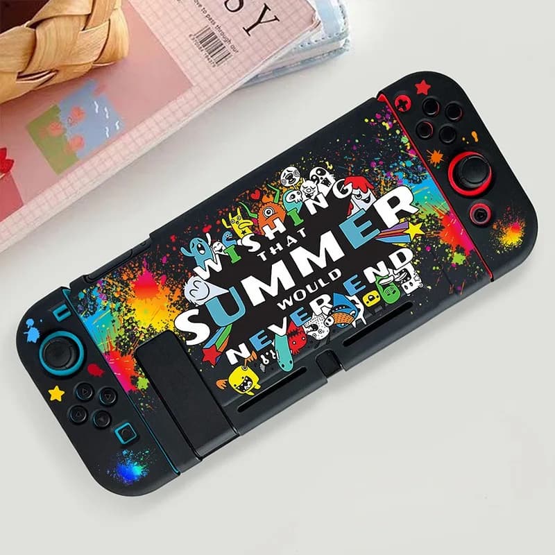 Cartoon Graffiti Bear Shell per Nintendo Switch NS Custodia protettiva divisa in TPU morbido Accessori da gioco NS Guscio protettivo