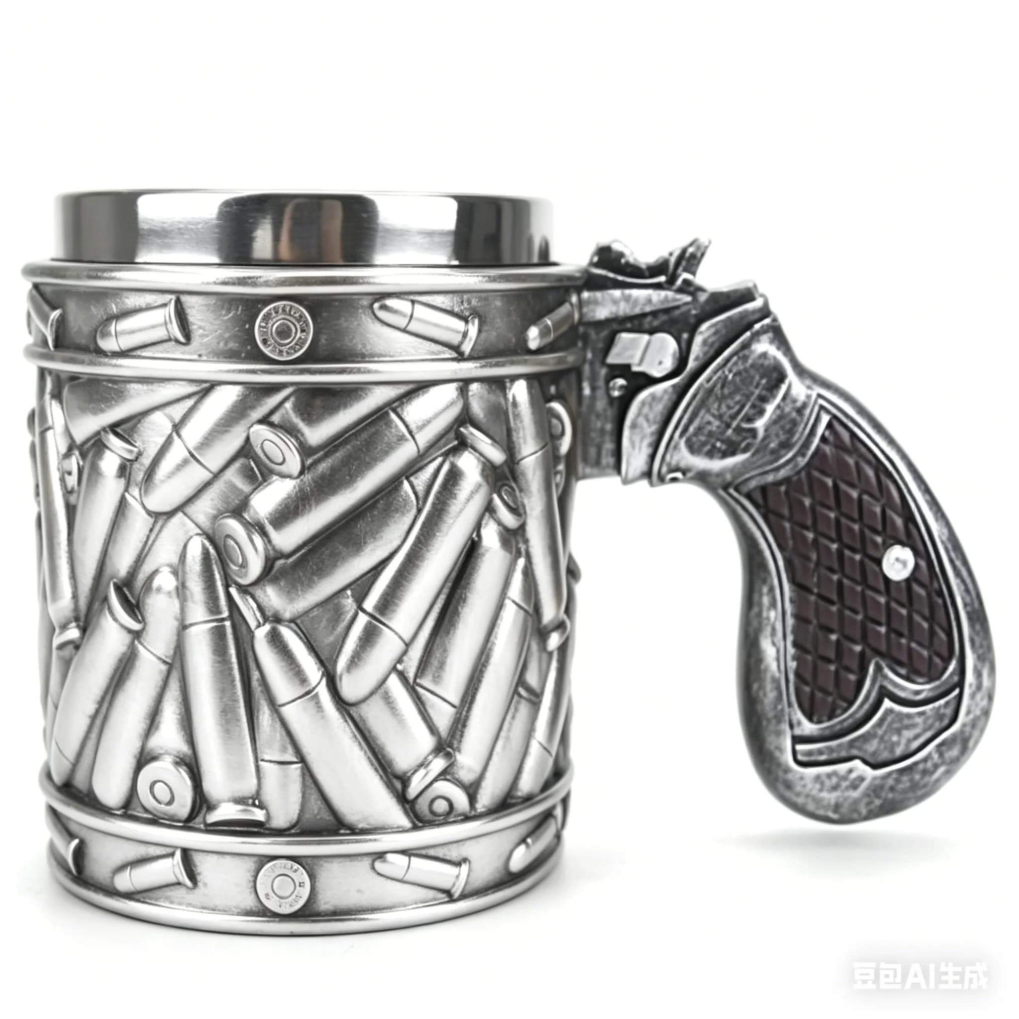 Tazza a forma di pistola da 400 ml, design a forma di proiettile con bossoli, ideale per uomini e donne, perfetta per compleanni e Natale.