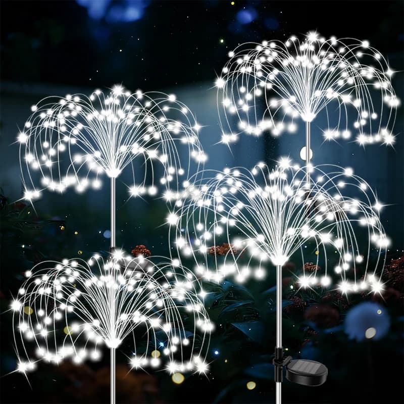 Luci LED Solari da Giardino, Impermeabili, per Esterni, Decorazione con Piastra a Terra per Patio, Vialetti, Cortili, Balconi e Strade