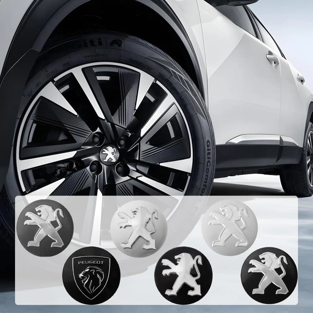 4PCS 56 millimetri 60 millimetri Auto Centro Tappo Logo Mozzo Distintivo Cerchioni Copertura Per Peugeot 408 308 5008 Landtrek 208 3008 2008 Rifter 508 301 607
