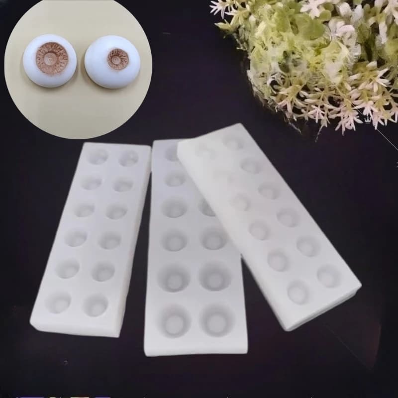 Di comunemente usato Bjd Resina/Gsipa Iris Pezzo degli scacchi emisferico Stampo per presa per occhi in silicone Strumento per la creazione degli occhi dei personaggi di animazione fai-da-te