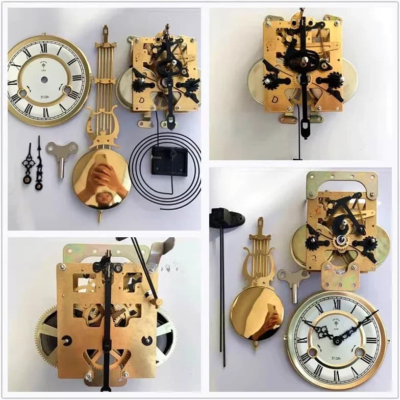 Old-Fashioned Mechanical Winding Floor Wall Table Full Copper Clock Movement Accessories 31 Days 15 Days