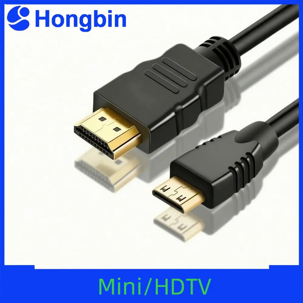 Mini HDTV - compatibile con cavo HD 1 m 1,5 m 3 m 5 m maschio a maschio 4K 3D 1080P per tablet videocamera MP4 DVD Mini cavo HD