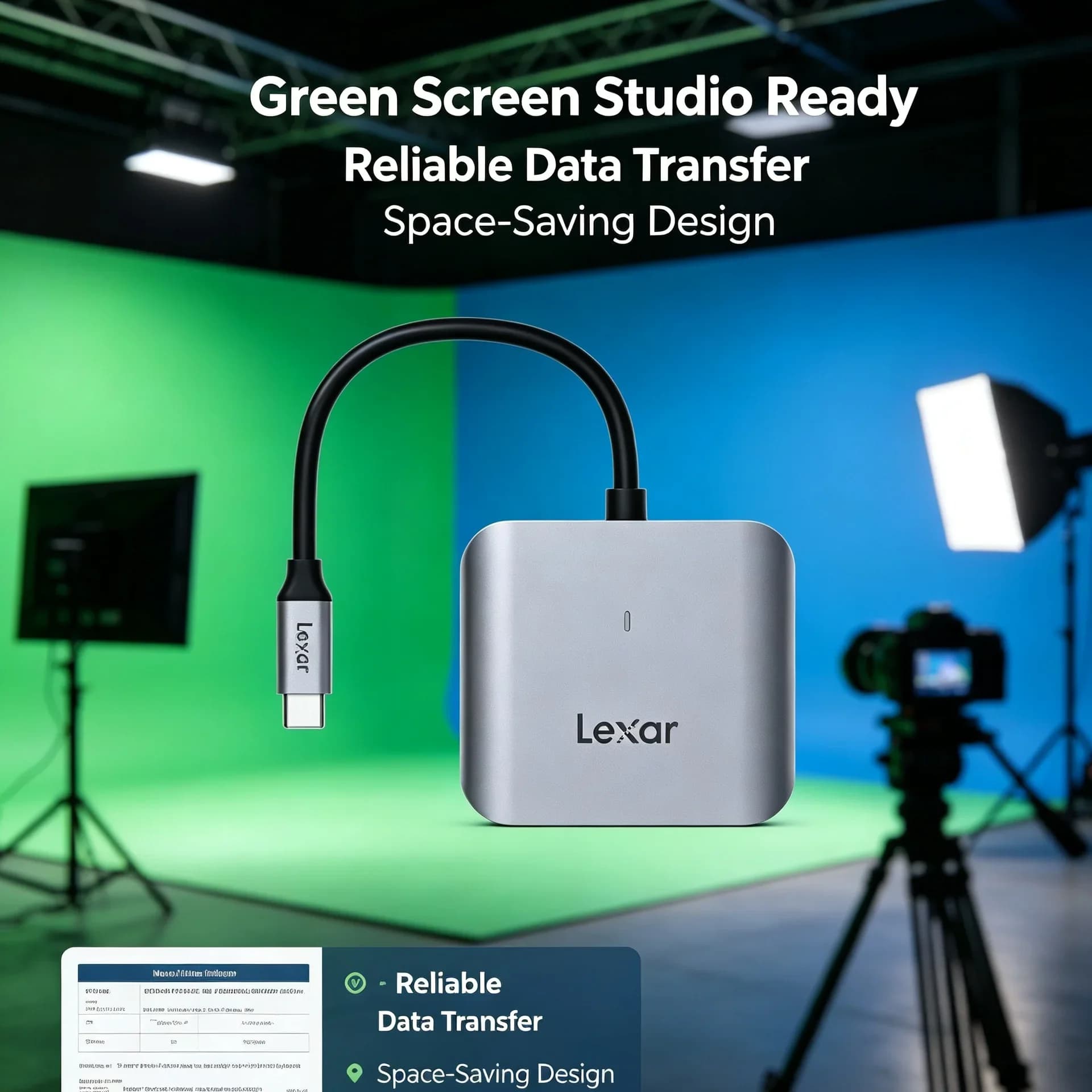 Lexar Type C Card Reader CFexpress Type B USB 3.2 Gen 2 10Gbps CFE Card Reader with USB A Adapter for Camera Laptop PC Mac