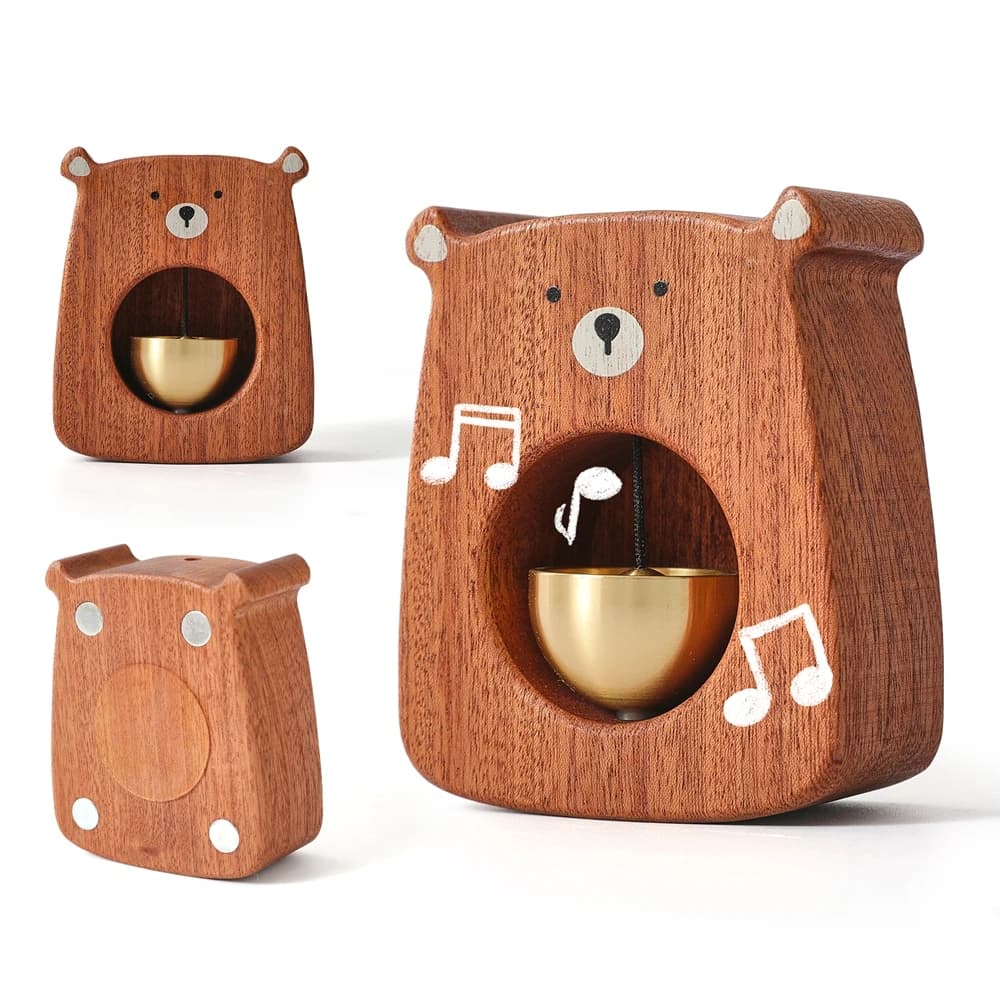 Wooden Wind Chimes Wireless Doorbell Entrance Door Bell Decorative Wind Bell Magnetic/Adhesive Opening Hanging Decorations Gift