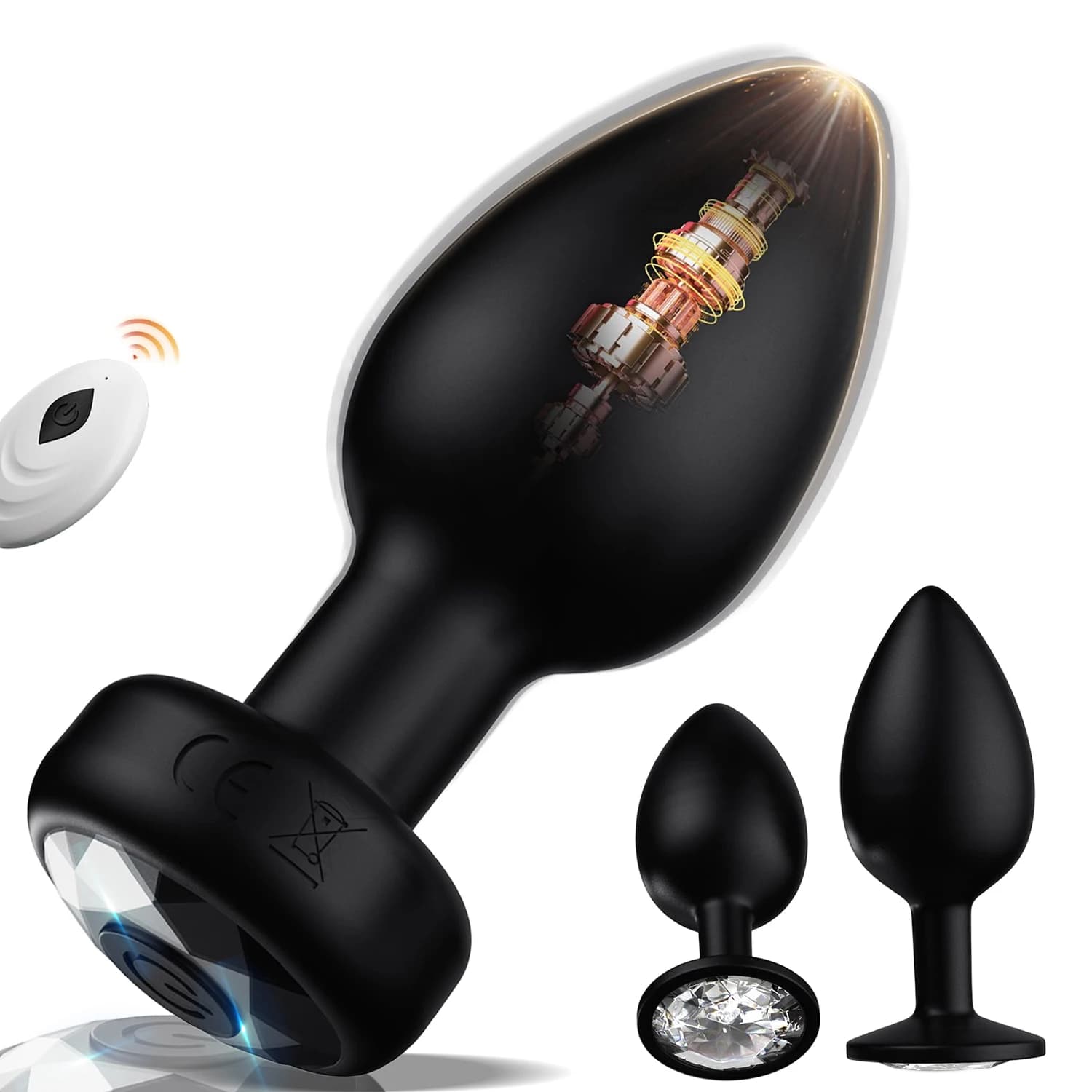 USB Rechargeable Anal Plug Vibrator for Men Women, Silicone Butt Plug Prostate Massager, Powerful Vibrating Adult Toy, 90 Min Charge 60 Min Use