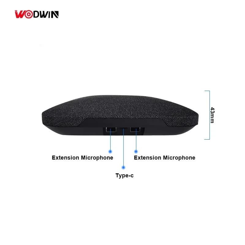 Nuovo Sistema Microfonico USB Cablato per Conferenze Audio Web, Microfono da Tavolo Omnidirezionale Wireless con Altoparlante per Sale Riunioni