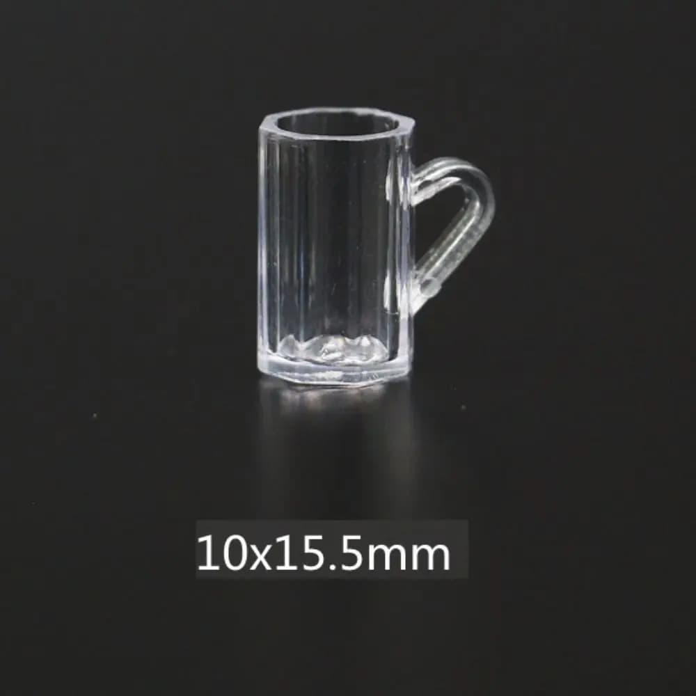 10 pz/set Simulazione 1:12 Mobili per casa delle bambole Tazza di acqua Bicchiere di succo Bicchiere da vino per casa delle bambole Modello Bicchiere da vino rosso