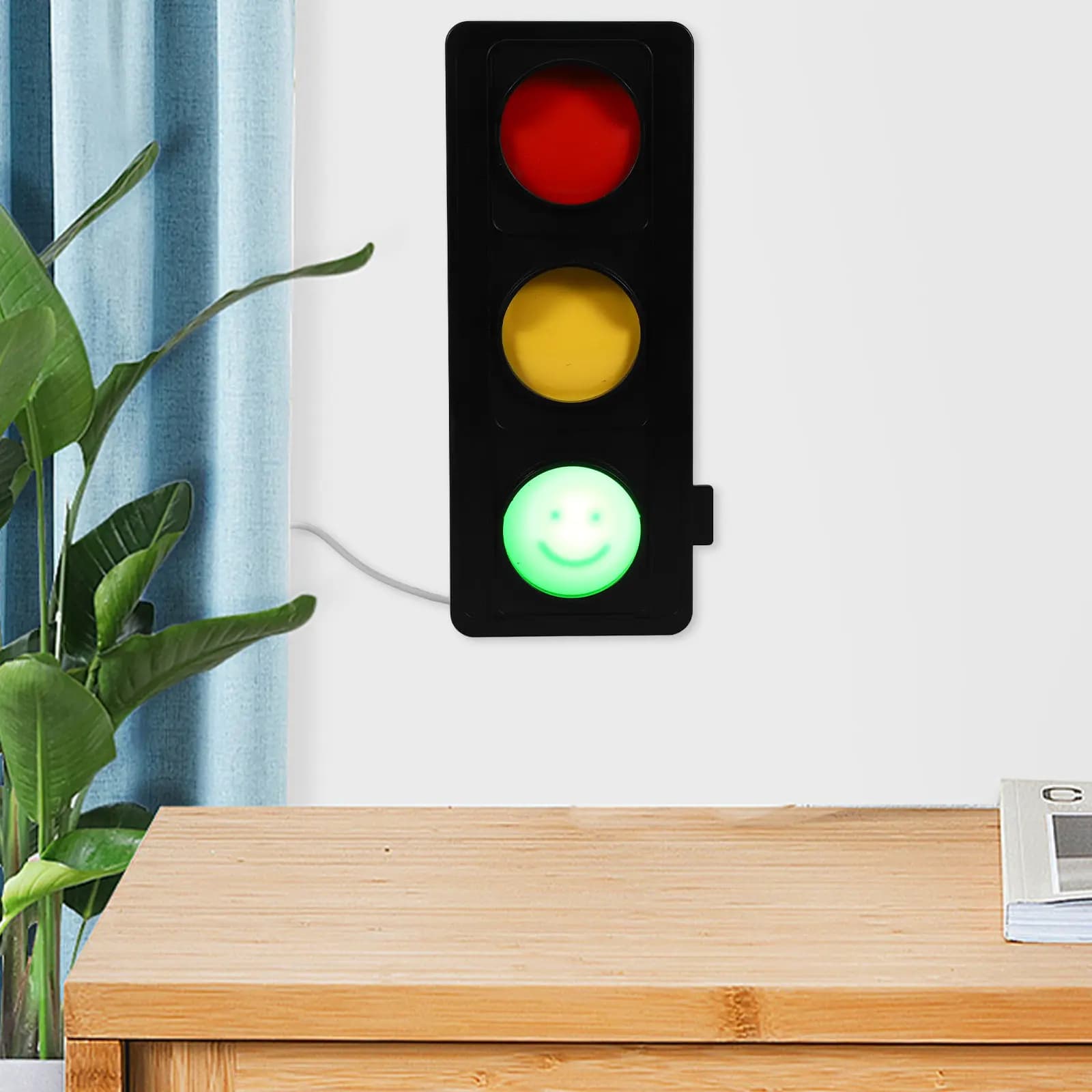 Lampada Segnaletica da Scrivania Minimalista a Tre Colori, Indicatore di Avvertimento Verde Rosso Giallo, Lampada di Stato per Riunioni d'Ufficio e Team