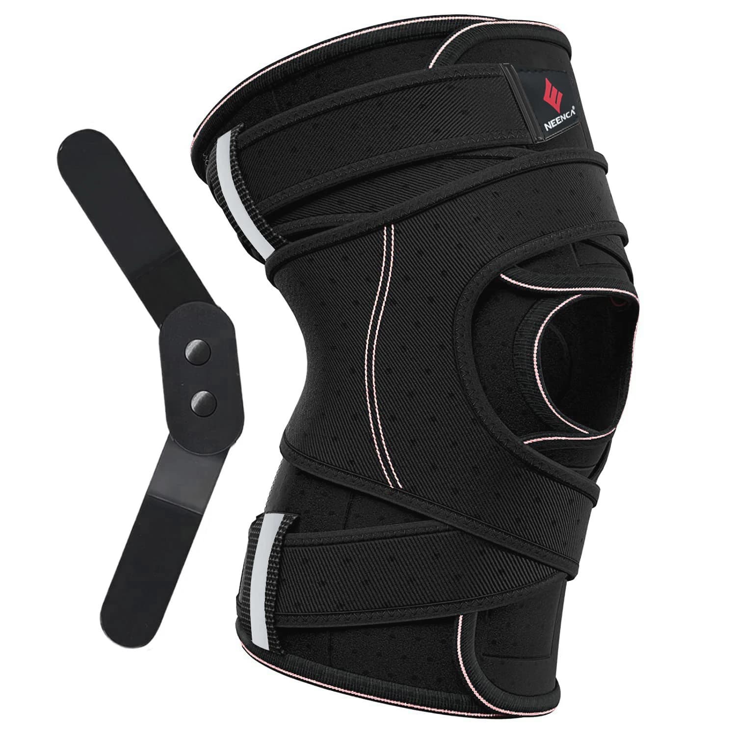 NEENCA Ginocchiere incernierate per dolore al ginocchio Donna Uomo Supporto per ginocchio con stabilizzatori laterali per dolore da artrite a strappo del menisco Corsa