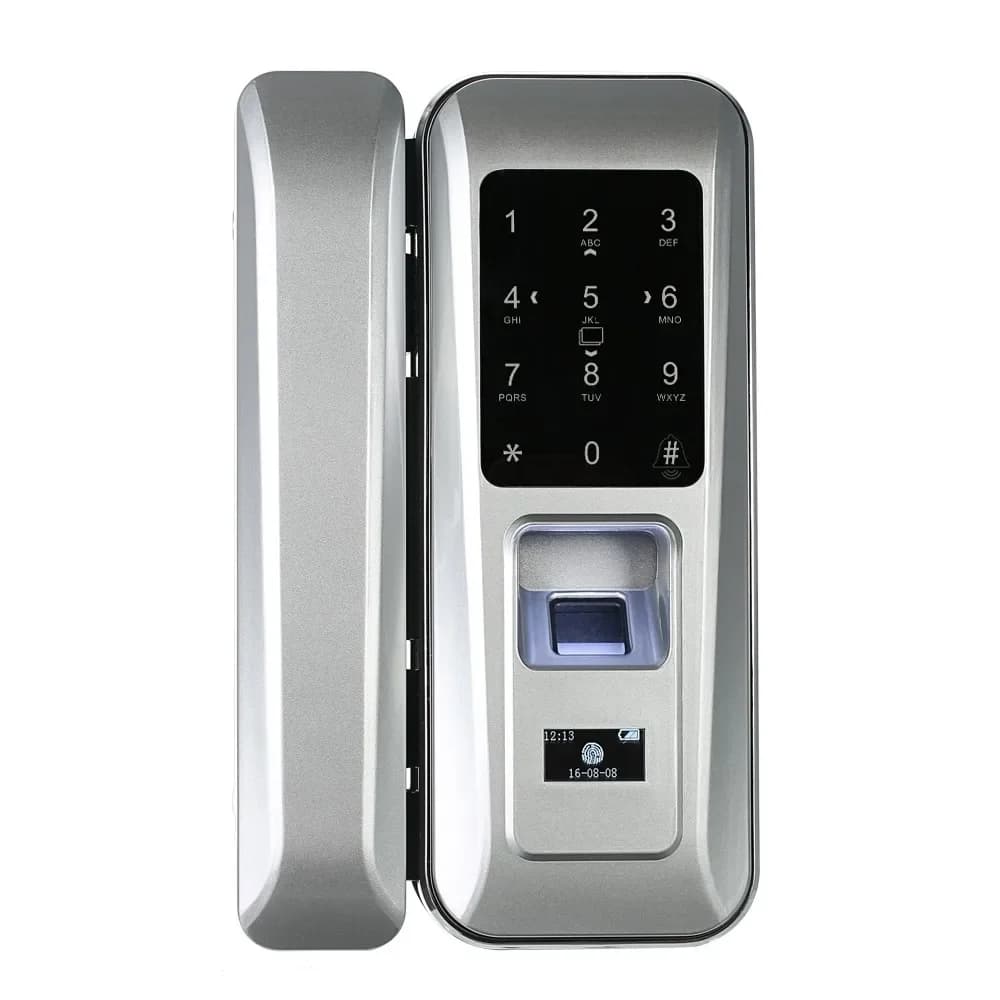 Serratura per impronte digitali per porta aperta singola Impronta digitale e touchscreen Smart Lock Serratura per porta in vetro digitale Touchscreen elettronico senza chiave D