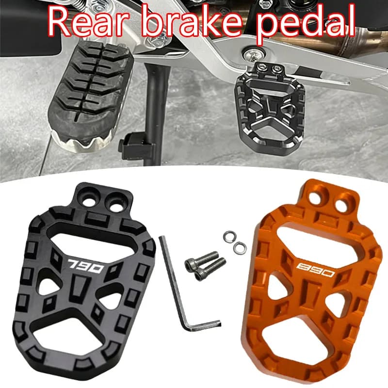 Pedale del Freno Posteriore con Piastra di Appoggio per KTM 790 890 Adventure/R 2020-2024, 690 Enduro R SMCR, 990 Adventure, 1290 Super Adventure/R/S/T