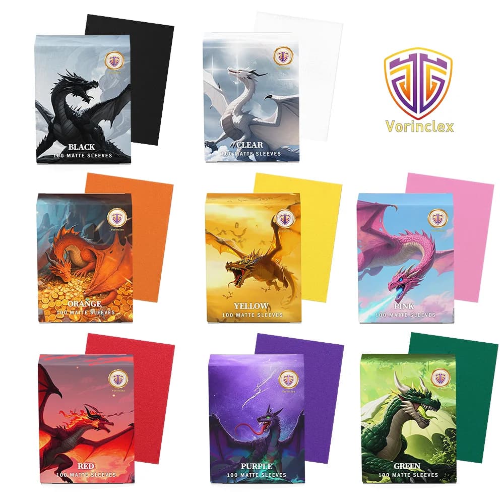 100 PCS/BOX 66x91mm Standard Size Dragon Shield Vorinclex Matte Card Sleeves for MTG/PKM/YGO/TCG Board Game Cards Slevees