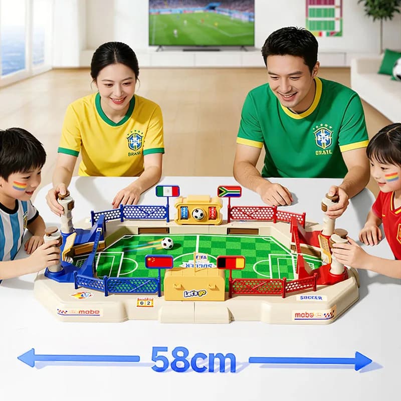 Two Player Tabletop Football Battle Table Soccer Interactive Board Game For Family Gathering Outdoor Party World Cup Ideal Gift