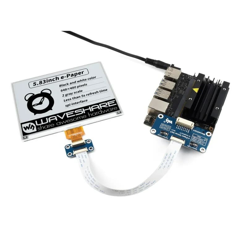 Waveshare Display e-Paper da 5,83 pollici, Schermo E-Ink per Raspberry Pi, 648×480, Bianco/Nero, SPI