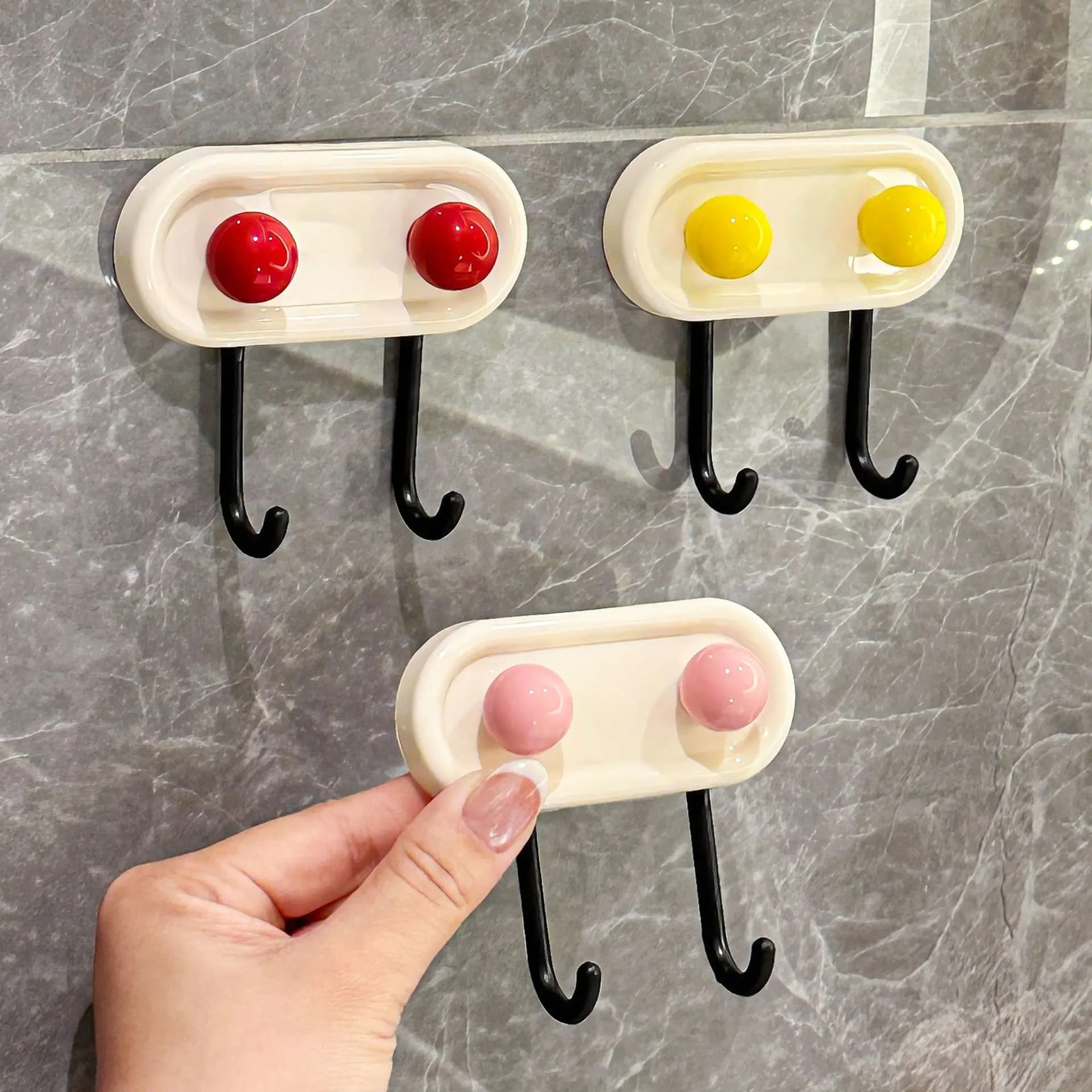 Plastic Suction Cup Hook No Drill Suction Cup Towel Hooks Home Clothes Wall Hanger Foldable Fixing Suction Cup Storage Accessory