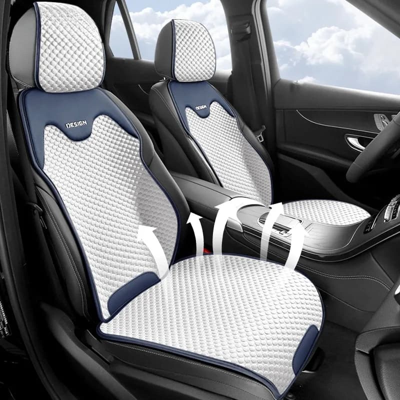 Ice Silk Car Seat Cover Luxury Cooling Auto Cushion Universal Vehicle Chair Protector Washable Car Chair Cover Fit Four Seasons