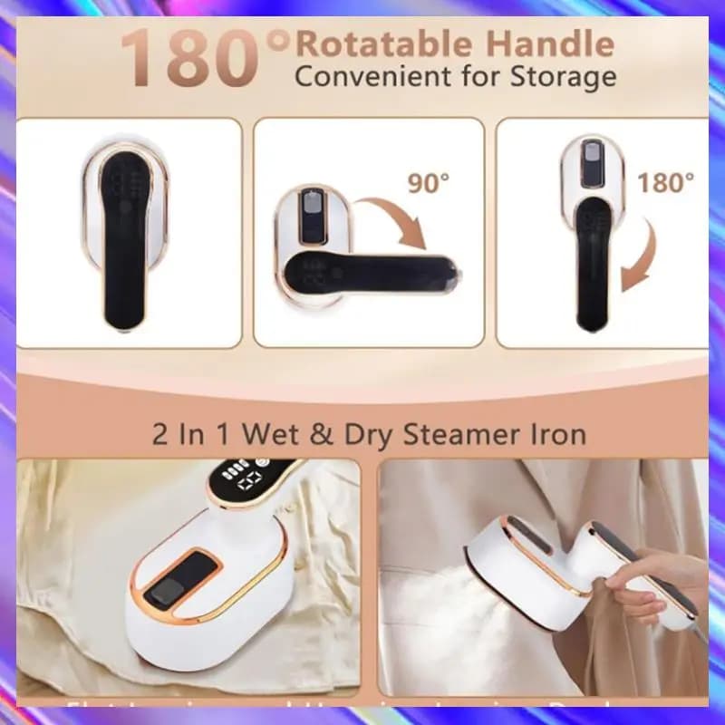 Piroscafo da viaggio a LED portatile BAAD da 1000 W, mini ferro da stiro a vapore per vestiti, dimensioni da viaggio, presa americana