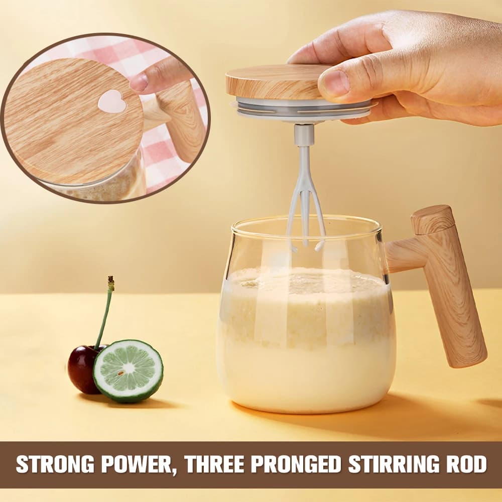 400ML Electric Mixing Cup 7000RPM Automatic High Speed Mixing Coffee Mug Portable Juice Milk Protein Powder Mixing Glass Cup