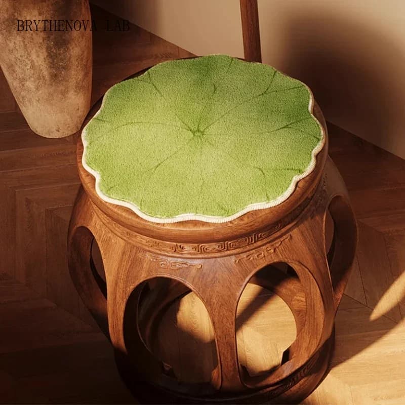 Lotus Leaf Shaped Cushion New Chinese Style Futon Round Stool Pad Butt Floor Seating Meditation Cushion for Party Sofa Sitting