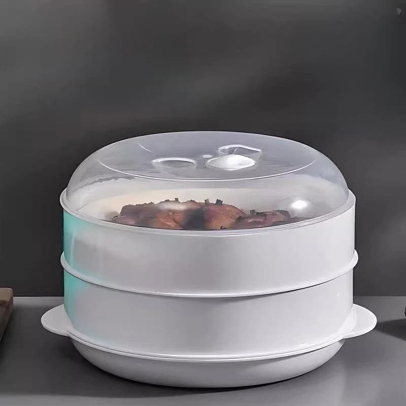 Food Grade Microwave Oven Special Rice Box Container with Steaming Lid Heat Resistant Kitchen Appliance Accessory