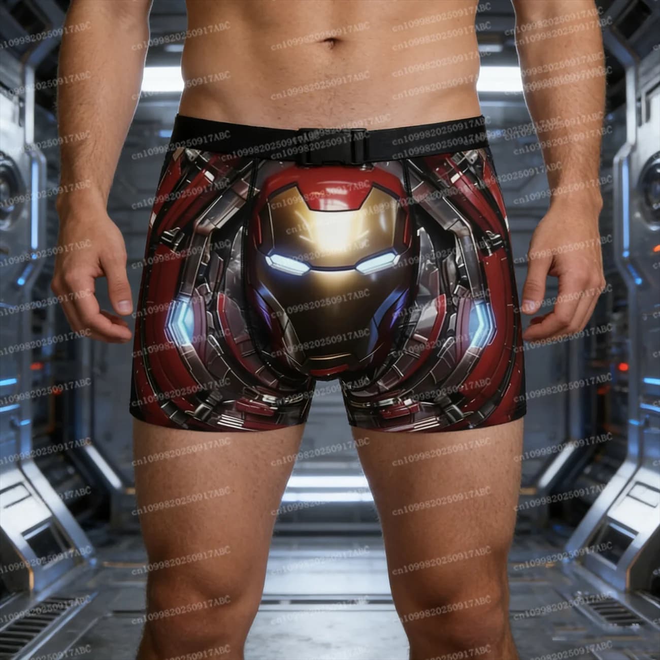 Mutande da uomo Divertenti Iron Man Marvel Film Boxer Pantaloncini Mutandine Mutande da donna Slip traspiranti Intimo Pantaloncini Boxer Slip