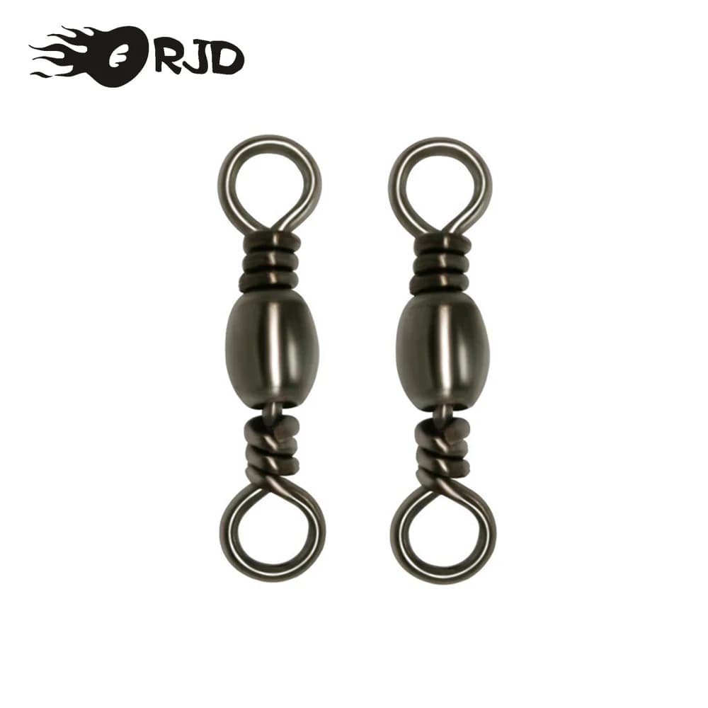 ORJD 20-50pcs Barile Girevoli Pesca Rolling Girevole A Scatto Anello Solido Gancio In Acciaio Richiamo Connettore Accessori Per la Pesca Affrontare