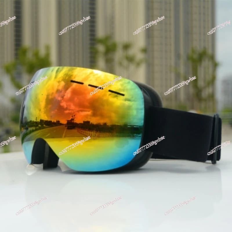 Occhiali da sci grandi a doppio strato, maschera invernale da snowboard per uomo e donna, occhiali protettivi antiappannamento. Articoli disponibili in magazzino.