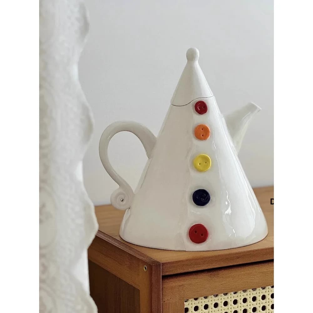 Hand made ceramic teapot, cold water jug for domestic use, high temperature resistant, creative birthday gift, ornamentation.
