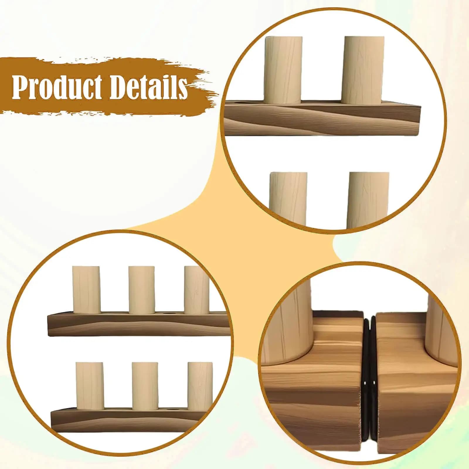 Modular Wooden Knitting Loom Adjustable Frame for Chunky Yarn Blanket Weaving for Creative Crafts