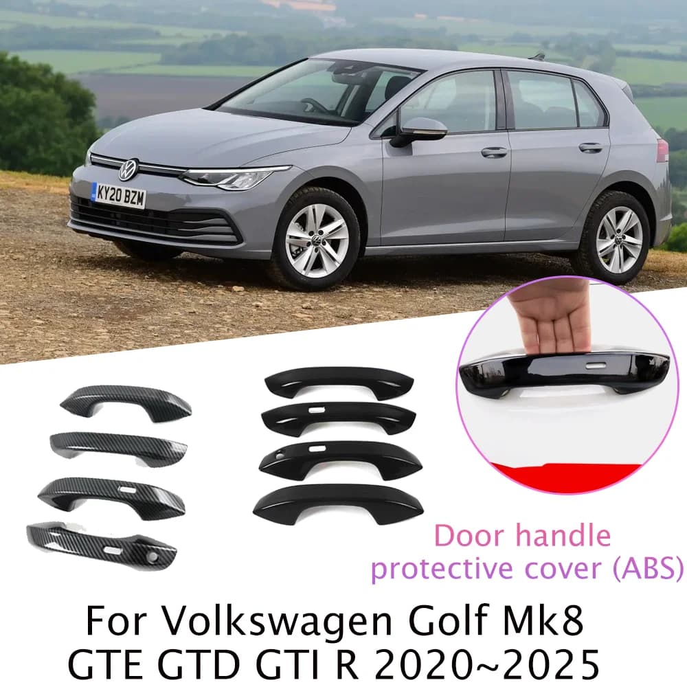 Per VW Volkswagen Golf Mk8 GTE GTD GTI R 2020 ~ 2025 2024 Auto Esterno Maniglia Della Porta Della Copertura Proteggi Adesivi Accessori Decorativi