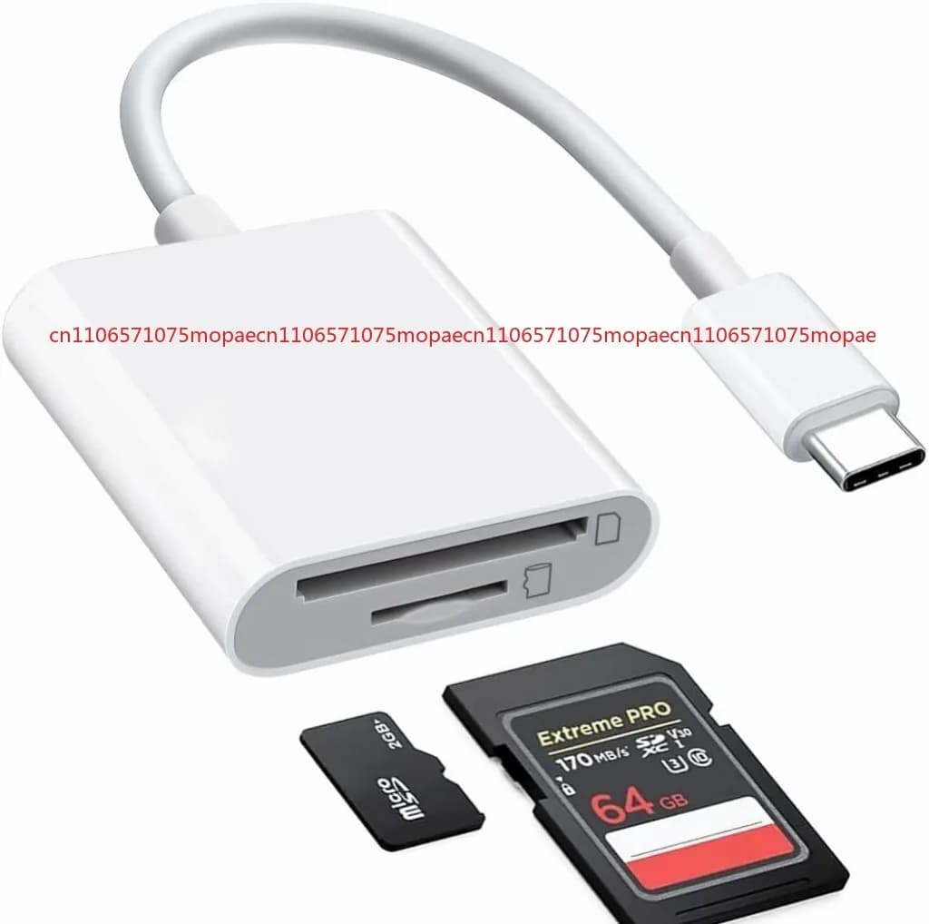 Lettore di schede da USB C a SD/TF, adattatore per schede da tipo C a SD/Micro SD/SDXC/SDHC