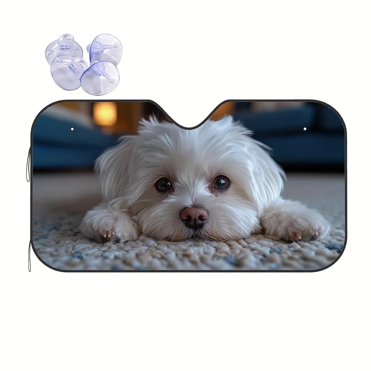Simpatico cucciolo di cane Parabrezza per animali domestici Parasole per auto Visiera parasole Protezione per finestre per la stagione calda Mantiene la tua auto fantastica Ottima idea regalo