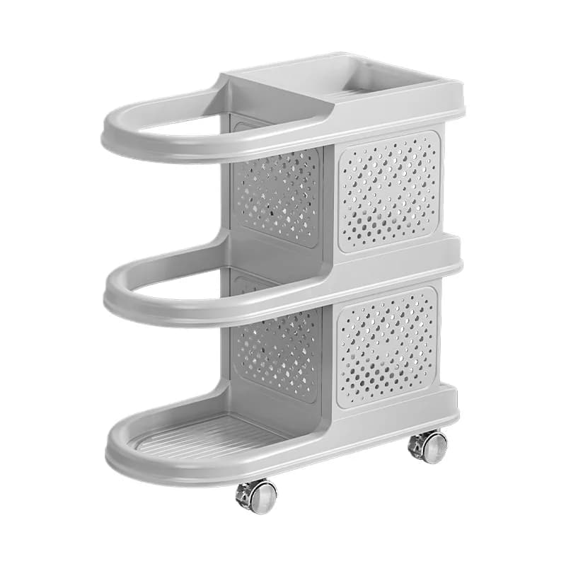 2/3 level yoga mat trolley with wheels, gym equipment organizer and home fitness accessories