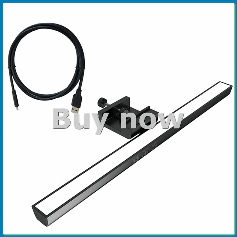 Barra Luminosa per Monitor, Lampada da Scrivania LED Dimmerabile, Lampada per Computer, Lampada per la Cura degli Occhi, Luce di Lettura USB, Barra Luminosa Retroilluminata per Schermo - ABHG