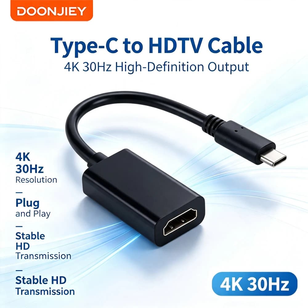 USB C to HDMI-compatible Adapter 4K 30Hz Cable TYPE C to HDMI-compatible Converter For MacBook Samsung S10 HuaweiMate P20 Pro