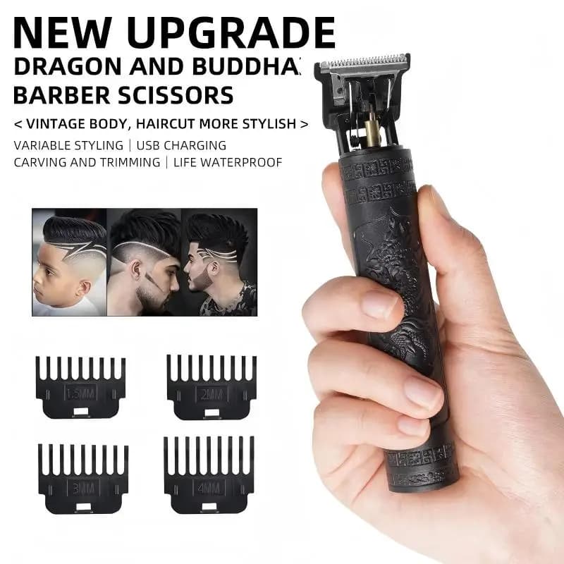 T9 Beard Trimmer Cordless Hair Clipper For Men 4 Guide Combs Brush USB C Charging Cable Beginner Friendly Shaver Groom Tool