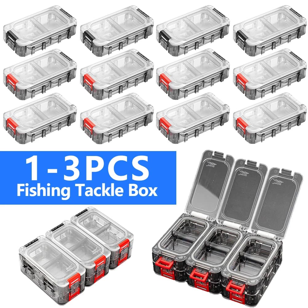 3-1PCS Fishing Equipment Box Waterproof Tool Box Double Side Fishing Loving Container Carpet Accessories Organizer Case