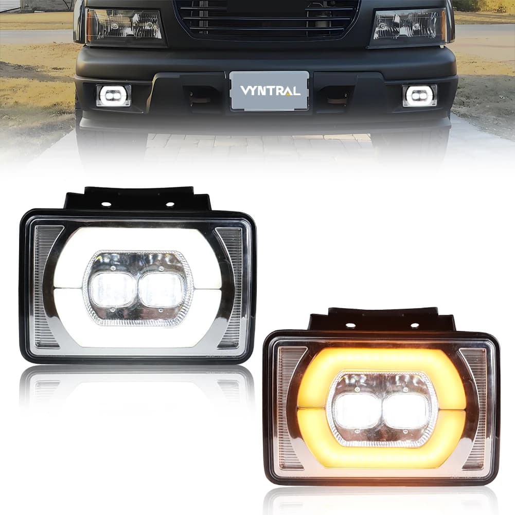 2PCS Front Fog Light Turn Signal Light DRL LED For 2004-2012 Chevrolet Colorado/GMC Canyon Isuzu I-280/I-350 Isuzu I-290/I-370