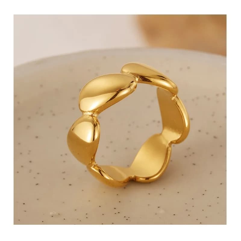 Geometric Titanium Steel Ring Unisex Jewelry Vintage Light Luxury Premium Stainless Steel Ring