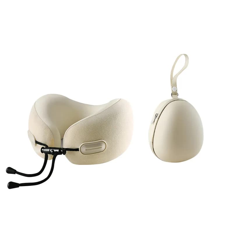 Nuovo cuscino per il collo a forma di U in memory foam per viaggi in aereo ufficio supporto cervicale sollievo dal dolore cuscino per il pisolino fornito con scatola di immagazzinaggio