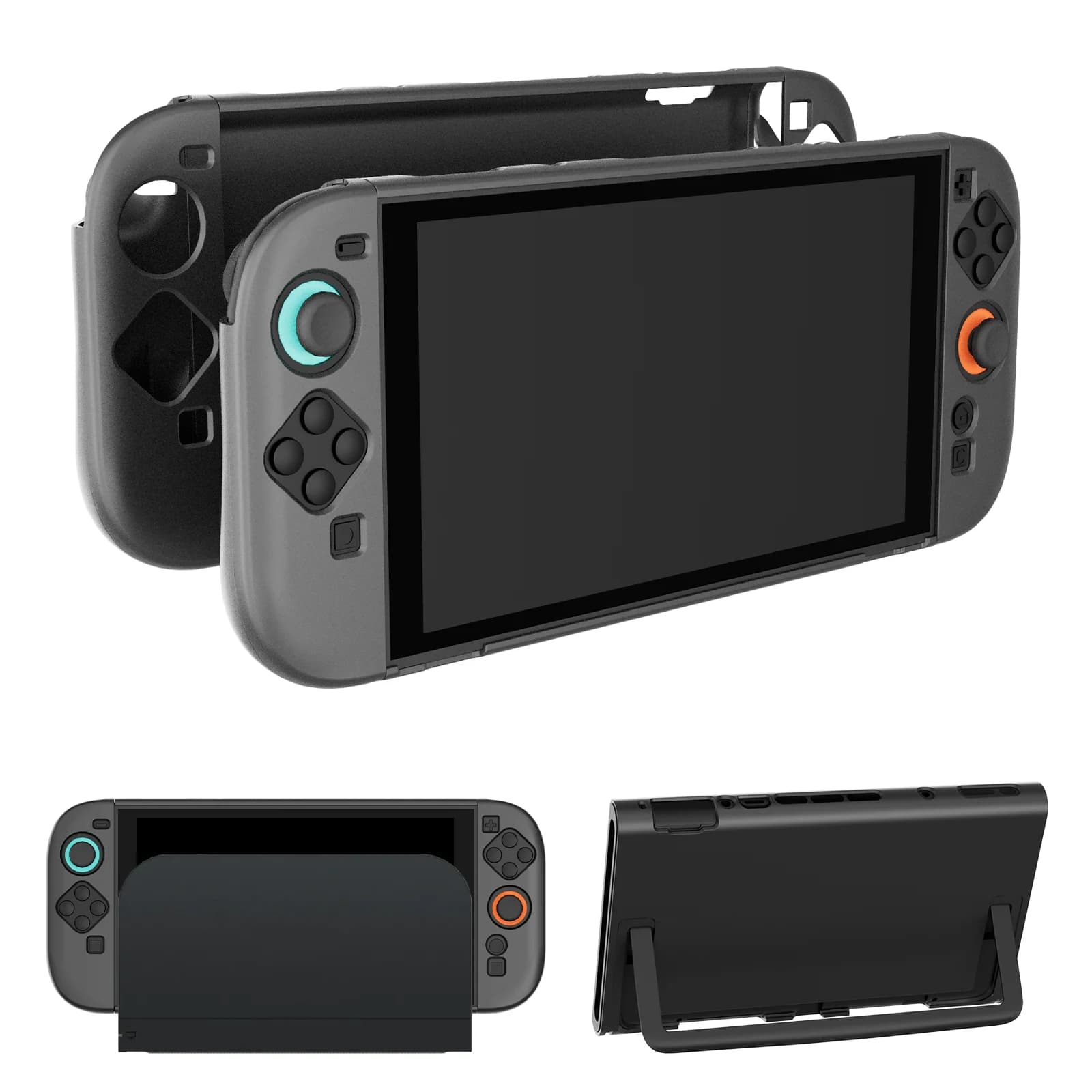 Custodia in cristallo per console di gioco Switch 2, maniglia per console divisa Custodia protettiva trasparente resistente ai graffi e alle impronte digitali