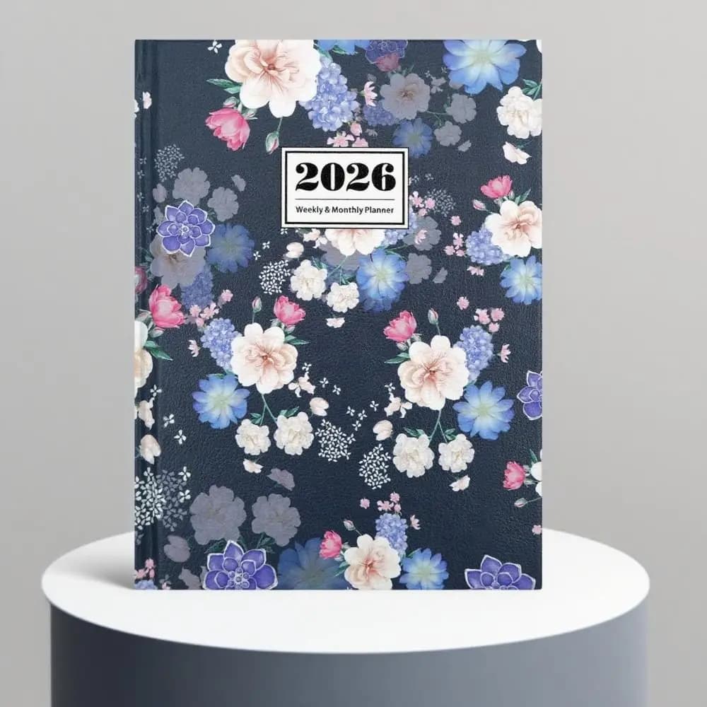 Inglese 2026 Agenda Planner Blocco note 12 mesi Resistente all'usura A5 Agenda Planning Notebook Semplice diario portatile Taccuini